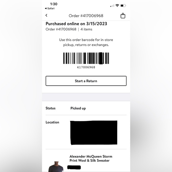 Alexander McQueen Storm Print Wool and Silk Sweater, size S - Picture 8 of 12